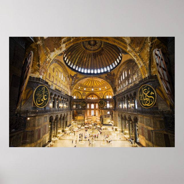 Póster El interior de Santa Sofía en Estambul (Frente)