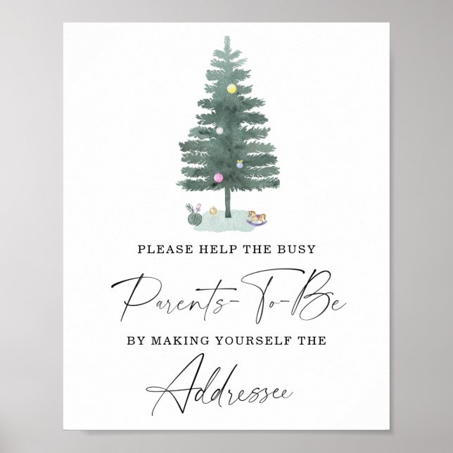 Póster El invierno ayuda a los futuros padres ocupados (Frente)