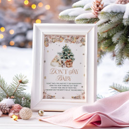 Póster El invierno, el osito polar no dice juego de bebé