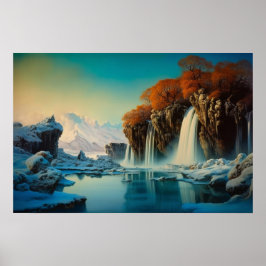 Póster El invierno en las cataratas del valle