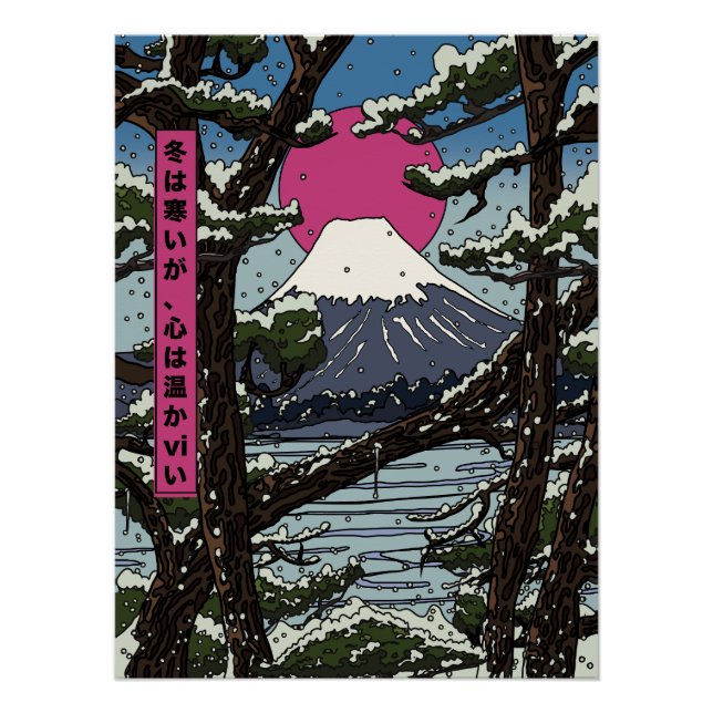 Póster El invierno es frío pero el corazón es cálido (Anverso)