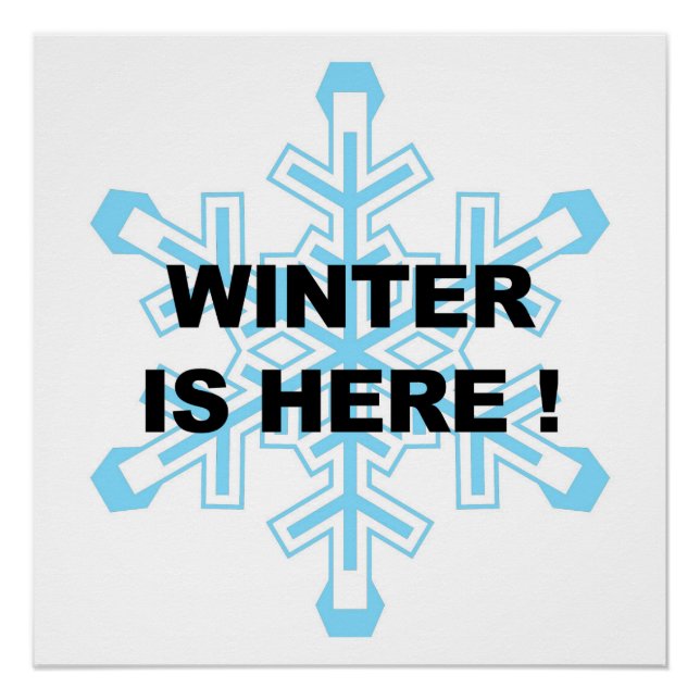 Póster El invierno está aquí, copo de nieve liberal (Anverso)
