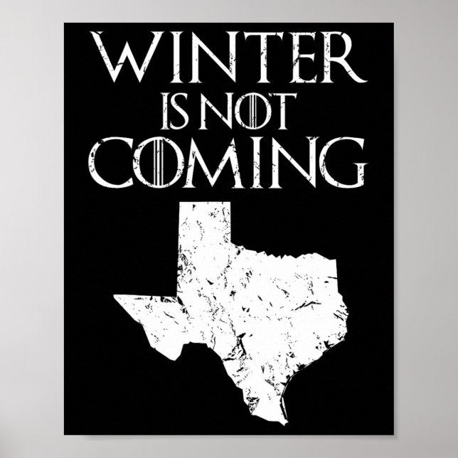 Póster El Invierno No Llega A Navidades Graciosos Tx Rega (Frente)