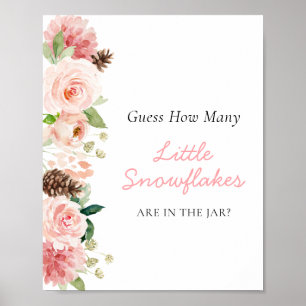 Póster El invierno rosado adivina cuántos copos de nieve