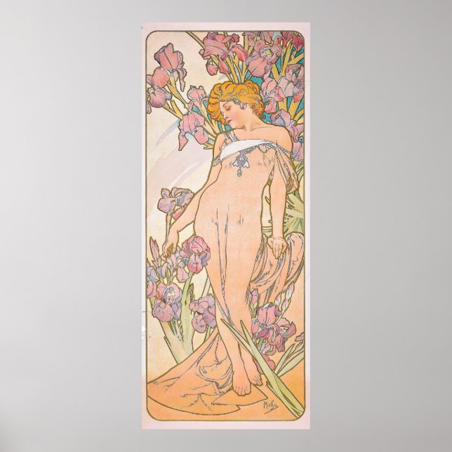 Póster El Iris (1897) de Alphonse Mucha (Frente)