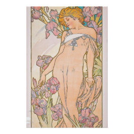 Póster El Iris (1897) de Alphonse Mucha