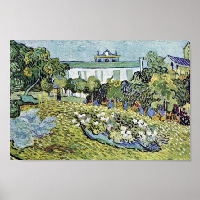 Póster El Jardín Daubigny De Vincent Van Gogh (Frente)