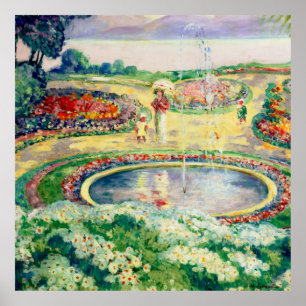 Póster El jardín de flores de Henri Lebasque