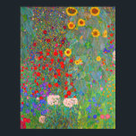 Póster El jardín de la granja Gustav Klimt con girasoles<br><div class="desc">El Jardín de Granjas de Gustav Klimt con Poster de girasoles.</div>