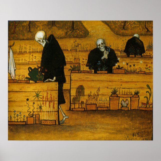 Póster El Jardín de la Muerte de Hugo Simberg (Frente)