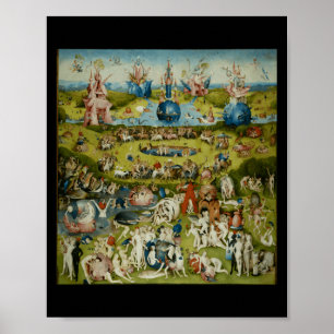 Póster El Jardín De Las Delicias Terrenales De Hieronymus