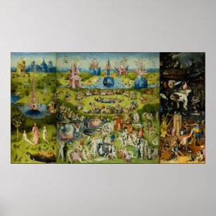 Póster El Jardín de las Delicias Terrestres de Hieronymus