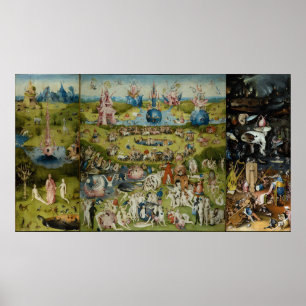Póster El Jardín de las Delicias Terrestres Hieronymus Bo