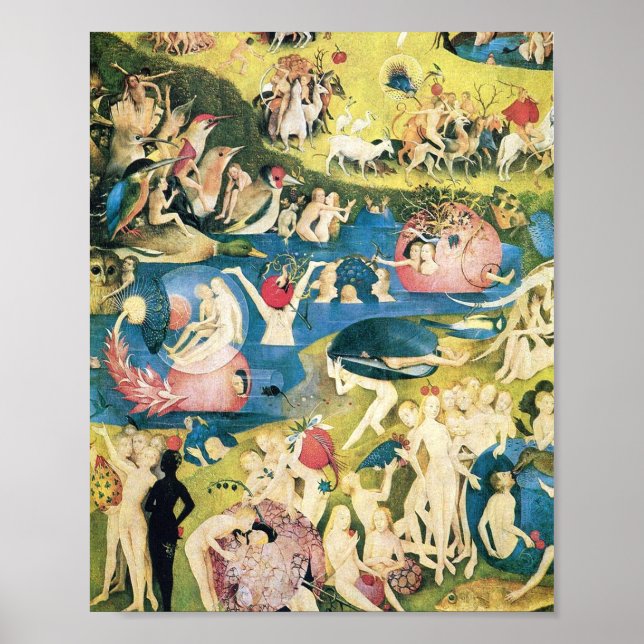 Póster El Jardín De Las Delicias Terrestres Hieronymus Bo (Frente)