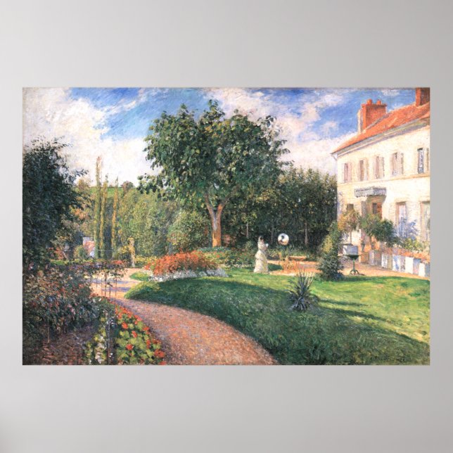 Póster El jardín de Les Mathurins Camille Pissarro (Frente)