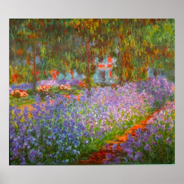 Póster El jardín de Monet por Claude Monet (Frente)