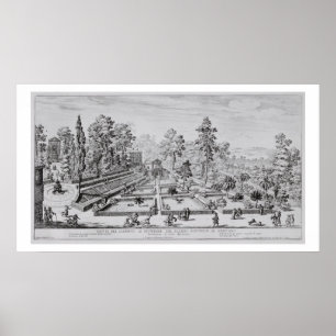 Póster El jardín de recreo y el pabellón del Papa Pius IV