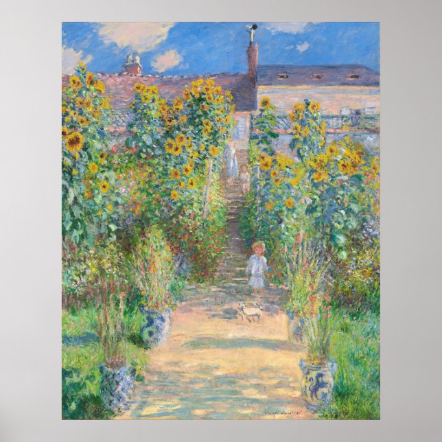 Póster El jardín del artista de Monet en Vétheuil (Frente)