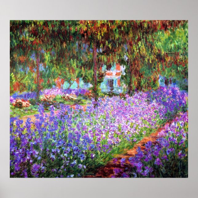 Póster El jardín del artista en Giverny, Claude Monet (Frente)