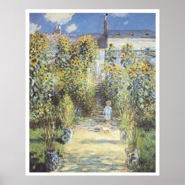 Póster El jardín del artista en Vetheuil, 1880 Claude Mon (Frente)