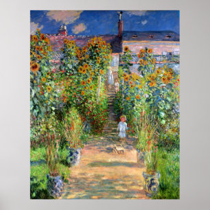 Póster El jardín del artista en Vetheuil, Claude Monet