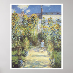 Póster El jardín del artista en Vetheuil, Claude Monet