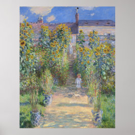Póster El jardín del artista en Vétheuil, Monet