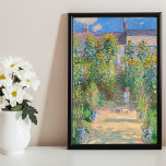 Póster El jardín del artista en Vétheuil por Claude Monet<br><div class="desc">El Jardín del Artista en Vétheuil es una pintura de Claude Monet que muestra a un niño pequeño parado frente a nosotros en un camino acristalado que recorre el centro de un jardín dominado por girasoles amarillos y naranjas quemados. Detrás del niño, una mujer y otro niño se paran en...</div>
