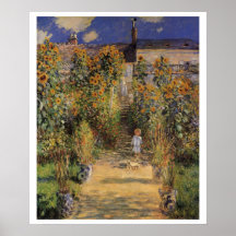 El jardín del artista en Vetheuil por Claude Monet