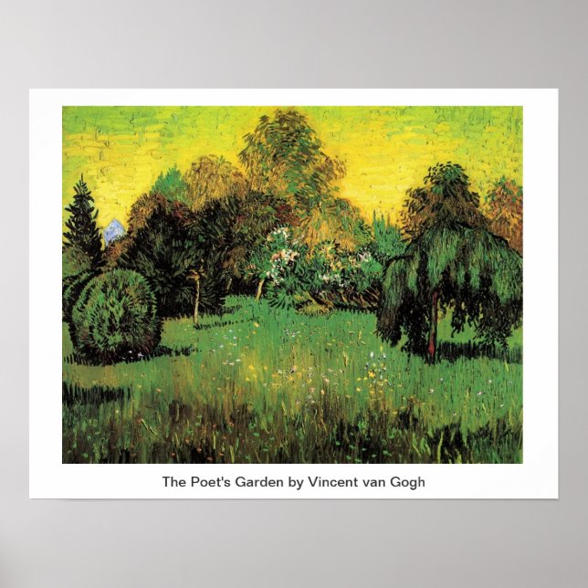 Póster El Jardín del Poeta por Vincent van Gogh. (Frente)