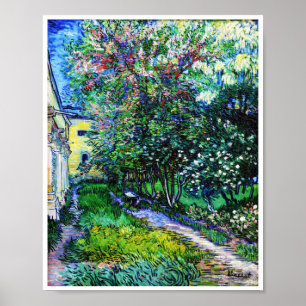 Póster El jardín en el asilo de Saint-Rémy, Van Gogh