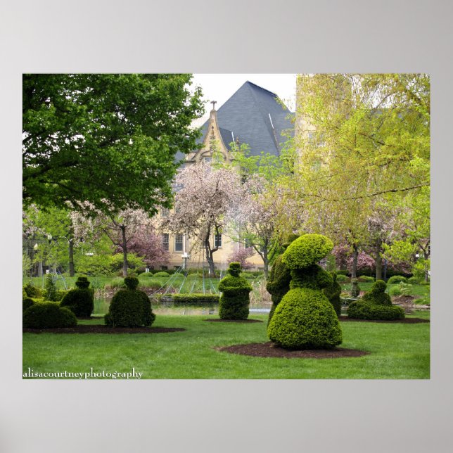 Póster El Jardín Topiario de Columbus (Frente)