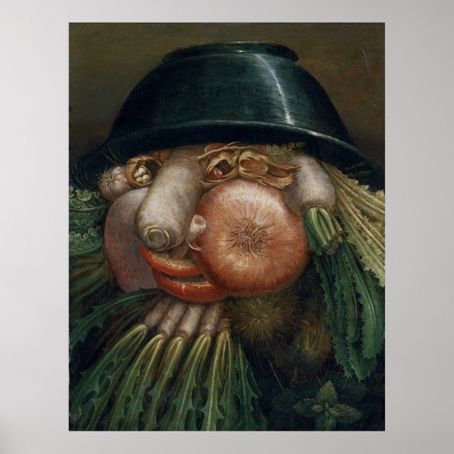 Póster El jardinero vegetal Giuseppe Arcimboldo (Frente)