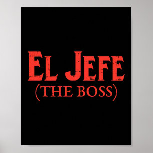 Póster El jefe es gracioso Cinco De Mayo Fiesta Mexica