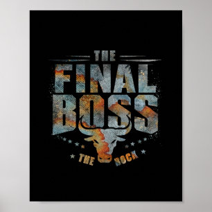 Póster El Jefe Final Música de Rock Vintage Jefe Final Ju