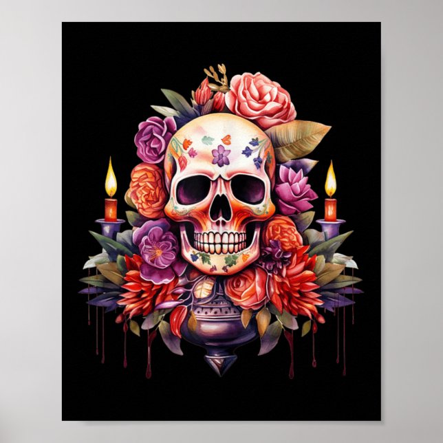 Póster El Jefe Perfecto Dia De Los Muertos Halloween (Frente)