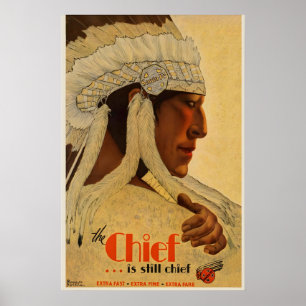 Póster El Jefe sigue siendo Jefe Santa Fe Nativo American