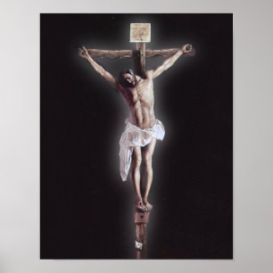 Póster El Jesucristo crucificó imagen piadosa