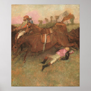 Póster El jockey caído - Bella Artes Edgar Degas
