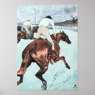 Póster El Jockey dibujado por Henri de Toulouse-Lautrec