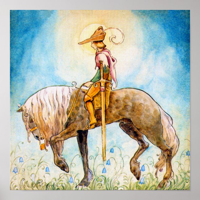 Póster El joven príncipe en un caballo (Frente)