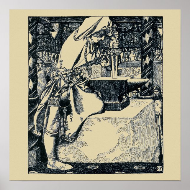 Póster El joven rey Arturo de Howard Pyle (Frente)