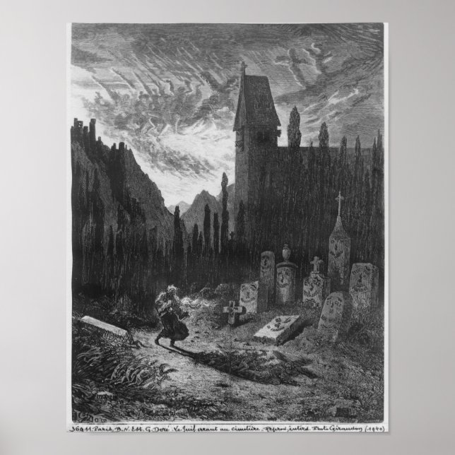 Póster El judío errante en el cementerio (Frente)