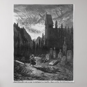 Póster El judío que vaga en el cementerio