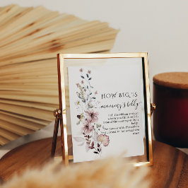 Póster El juego de Belly de Wildflower boho Baby Shower M