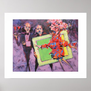 Póster El juego de la galería Pintura / Artista Larry Ler