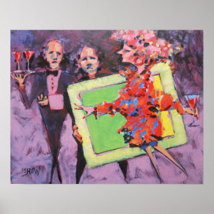 Póster El juego de la galería Pintura / Artista Larry Ler