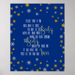 Póster El juego de la moneda Little Star Baby Shower