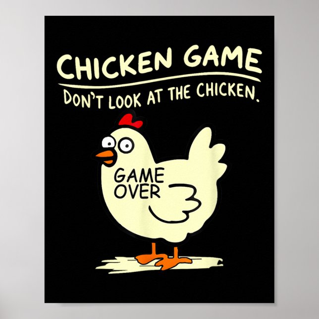 Póster El juego del pollo no mira al pollo (Frente)