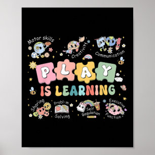 Póster El Juego Es Aprendizaje Maestro Estudiante Primer 